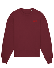 Load image into Gallery viewer, BURGUNDY - RELAXED CREW NECK SWEATSHIRT