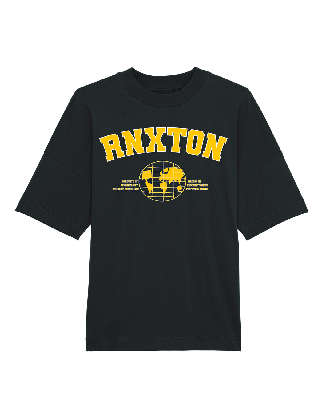 BLACK & YELLOW RNXTON OVERSIZED T SHIRT