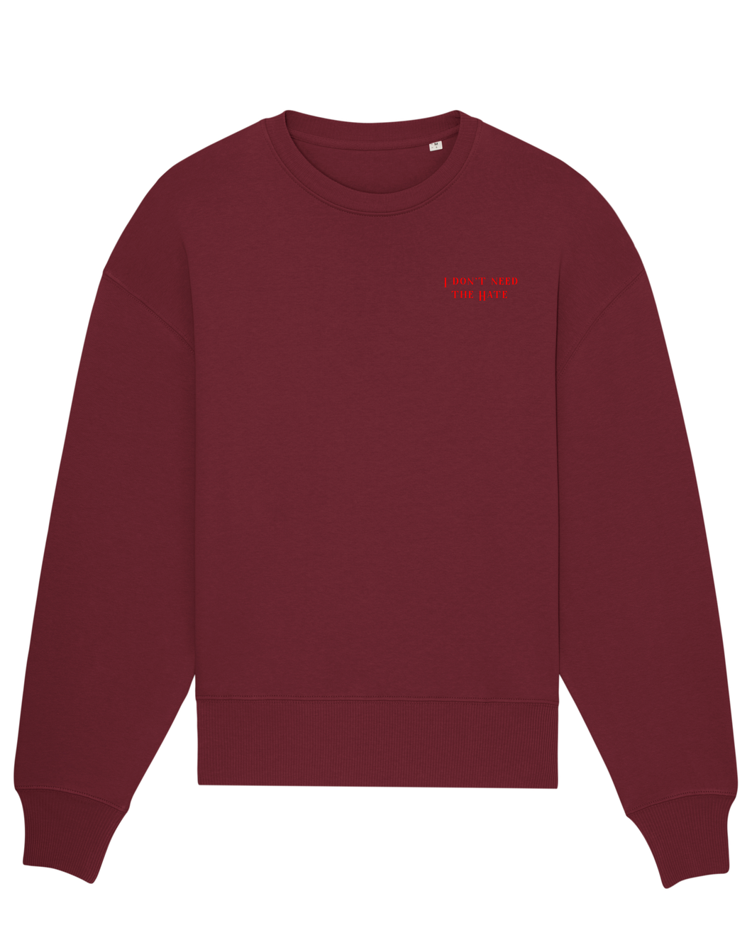 BURGUNDY - RELAXED CREW NECK SWEATSHIRT