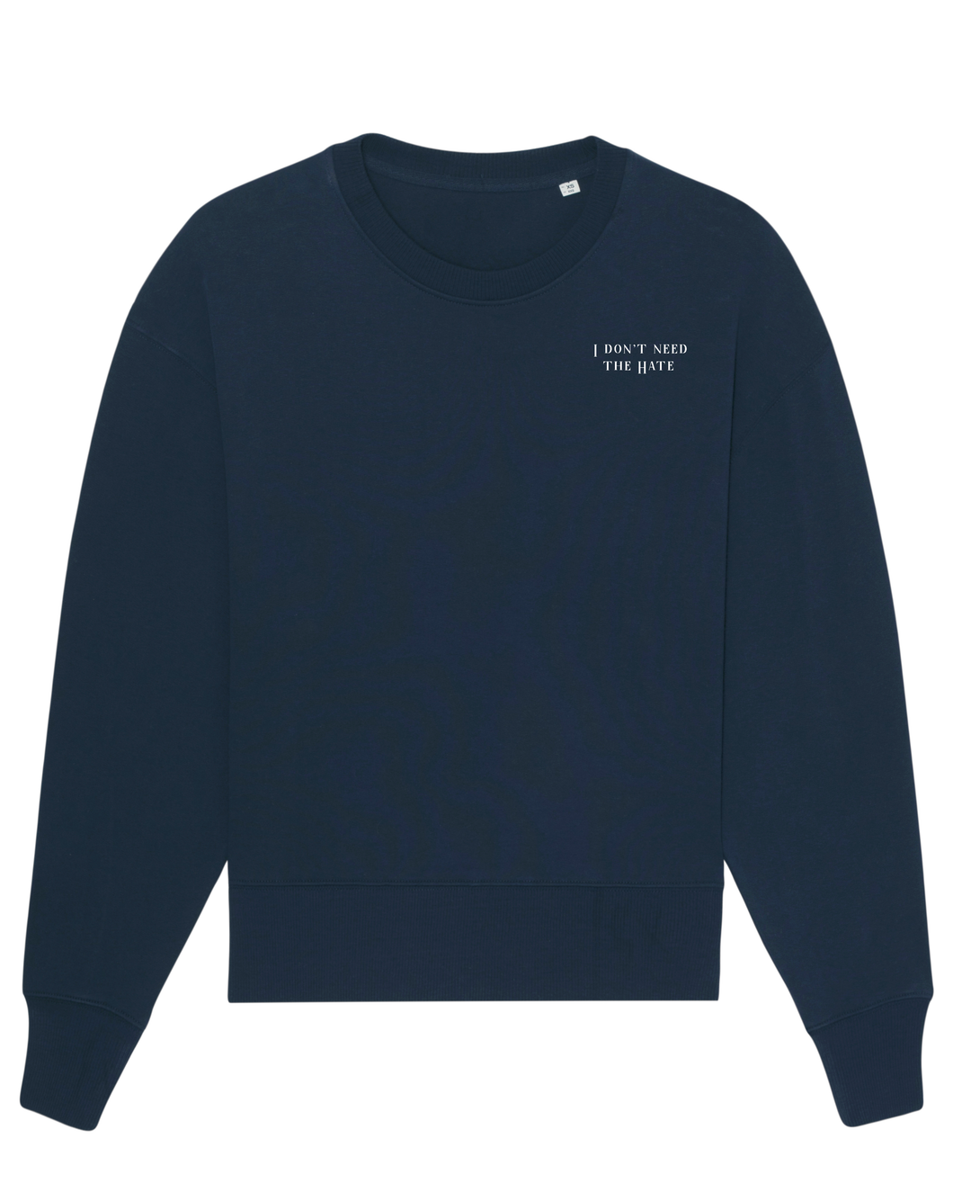 NAVY - RELAXED CREW NECK SWEATSHIRT