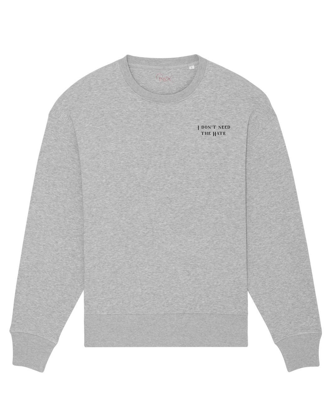 HEATHER GREY - RELAXED CREW NECK SWEATSHIRT