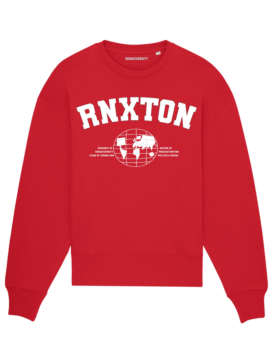 RED & WHITE RNXTON OVERSIZED SWEATER