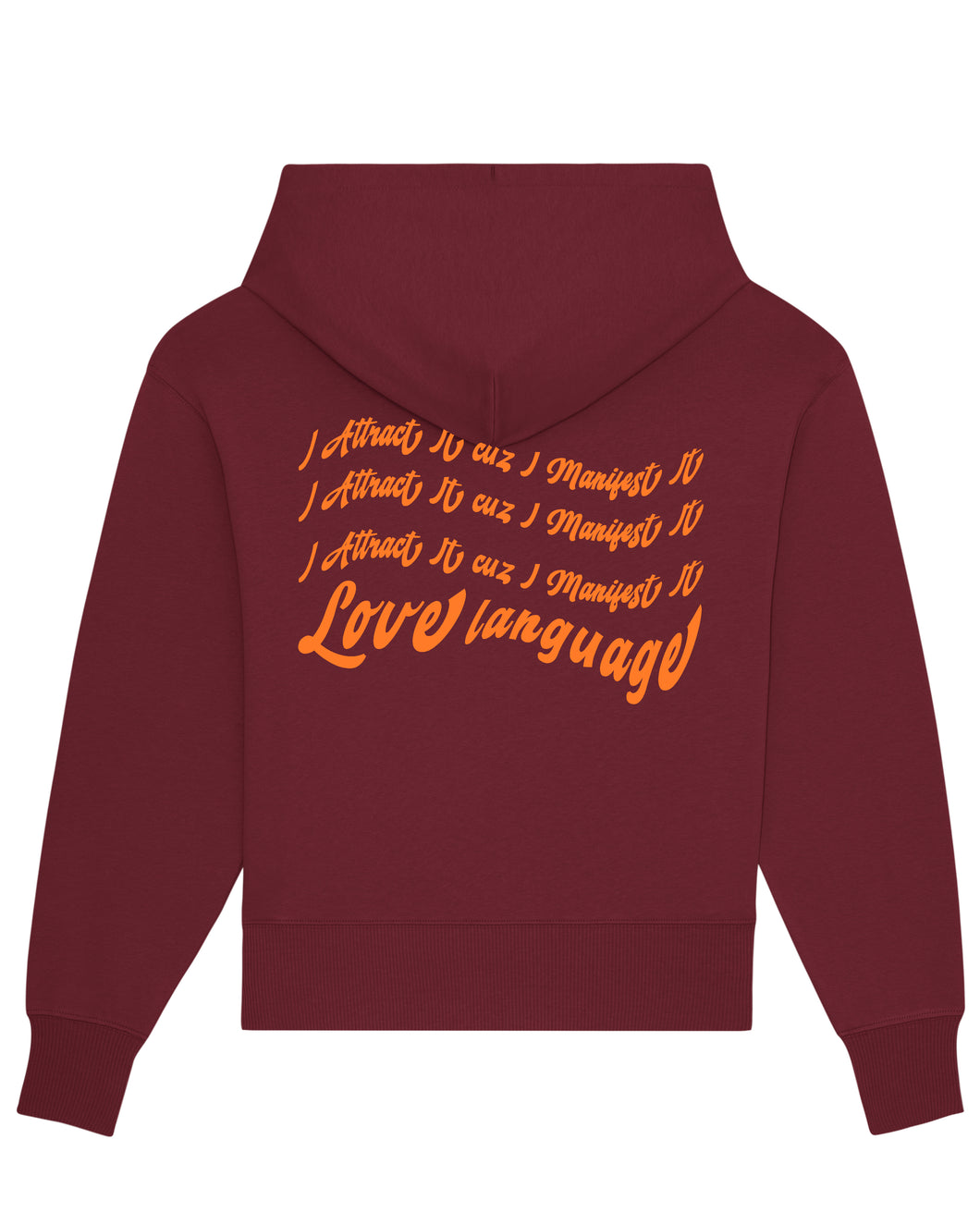 BURGUNDY - RELAXED HOODIE SWEATSHIRT