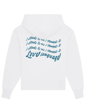 Load image into Gallery viewer, WHITE - RELAXED HOODIE SWEATSHIRT - LOVE LANGUAGE
